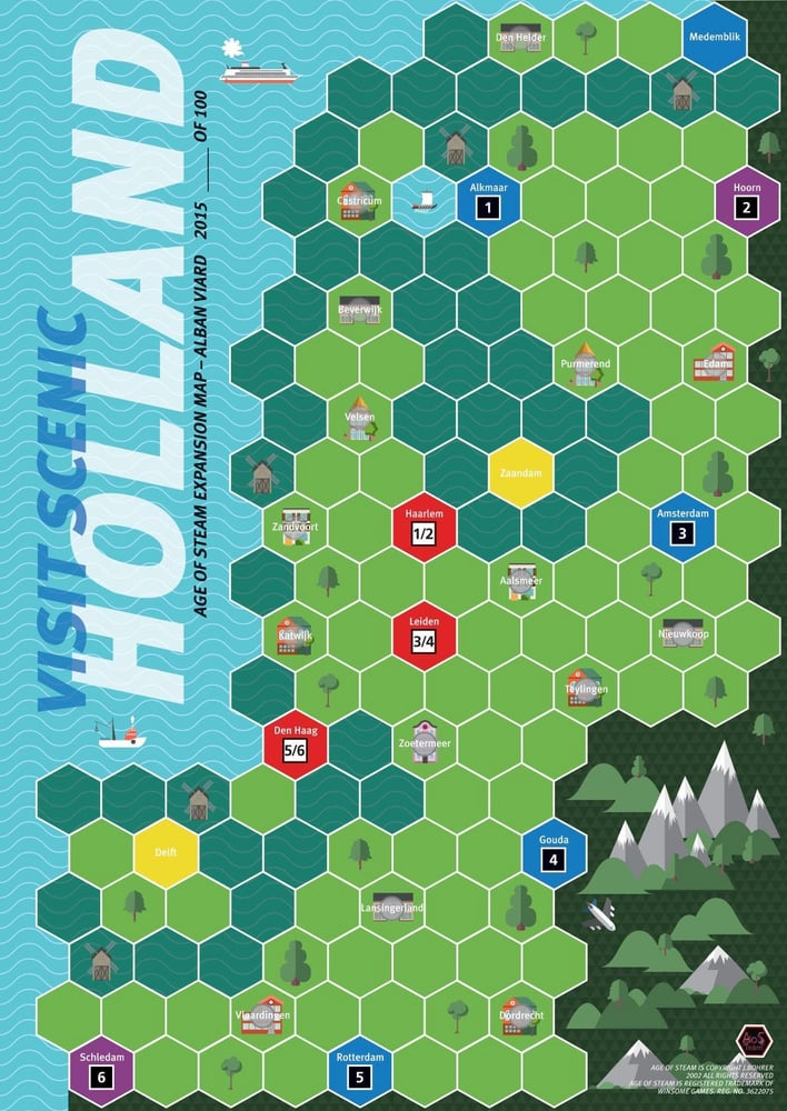 Age of Steam Expansion: Holland / Madagascar